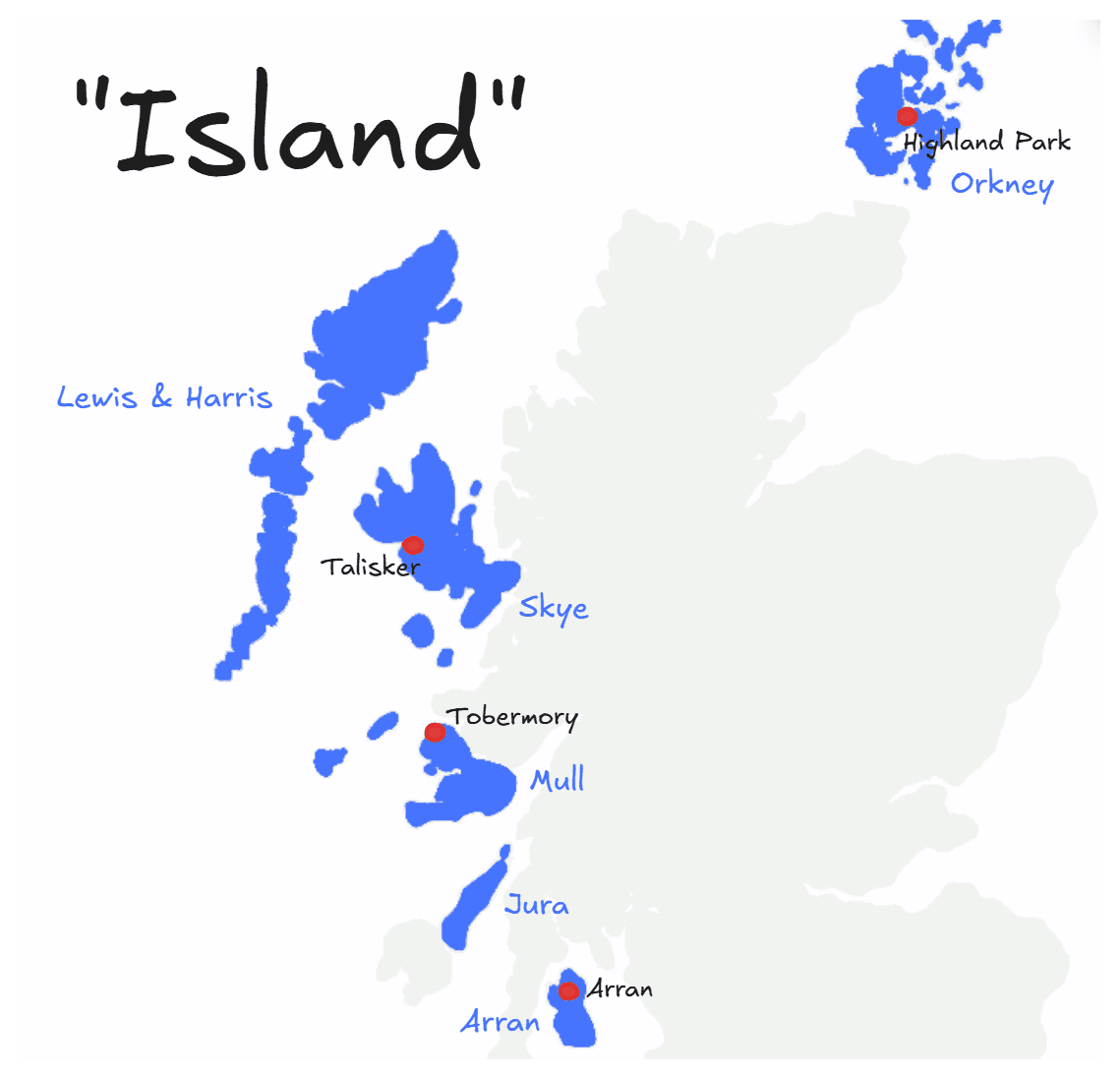 아일랜드 위스키 지도