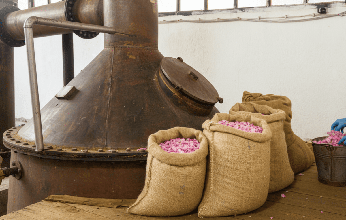 장미 꽃 오일 추출