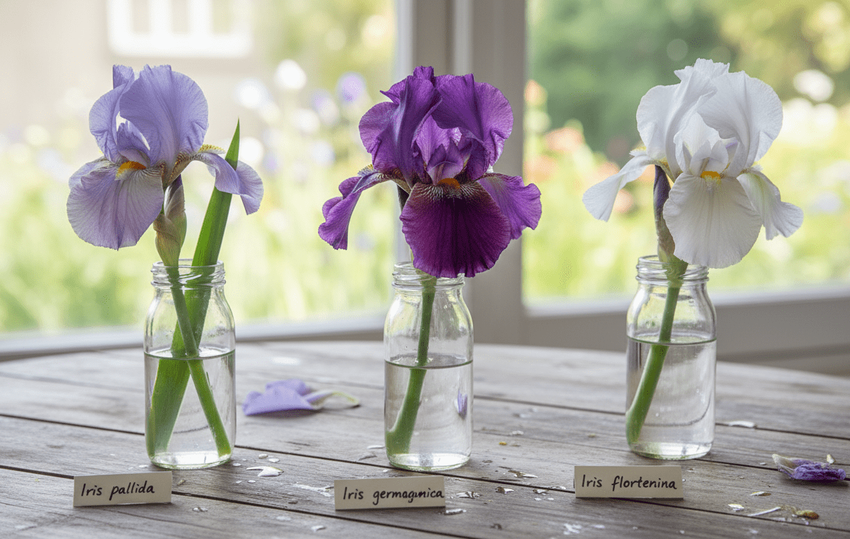 아이리스 팔리다 vs 아이리스 저마니카 vs 아이리스 플로렌티나 비교