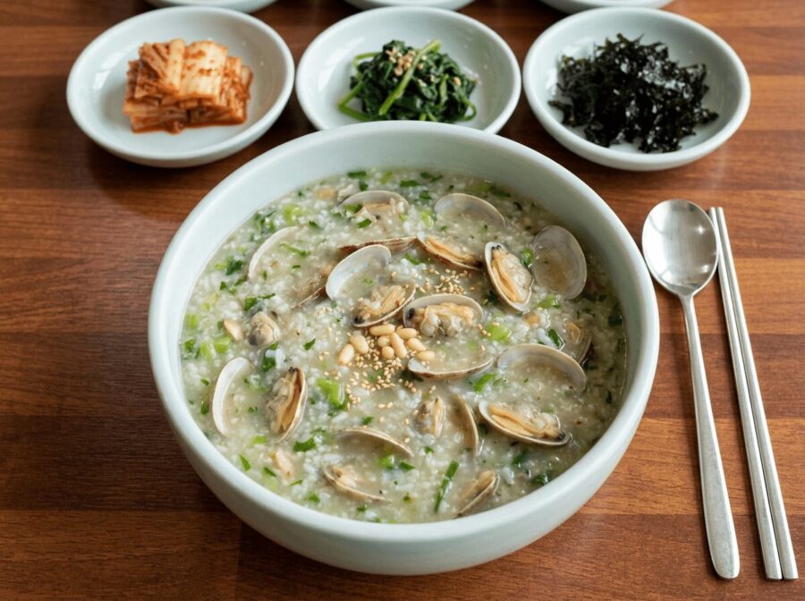 뽕잎바지락죽