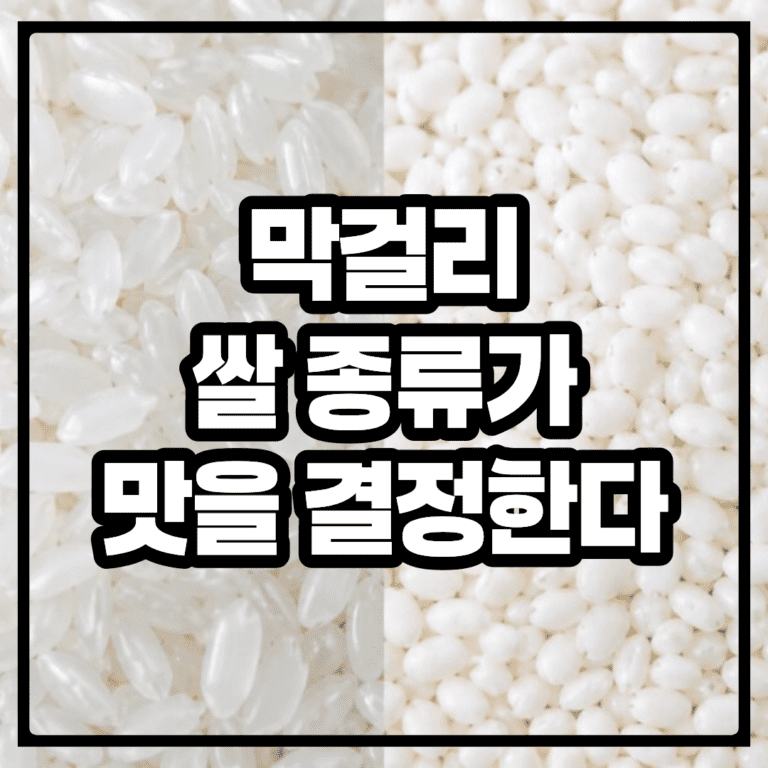 막걸리, 쌀 종류가 맛을 결정한다 – 쌀 품종 선택 방법
