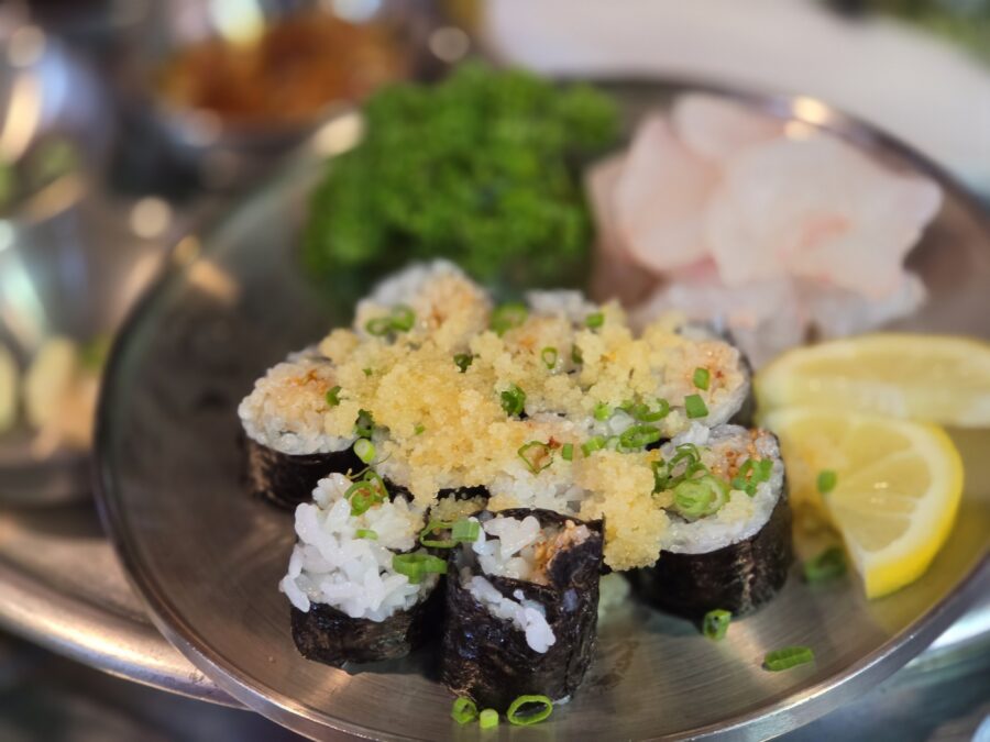 [서울/신림] 막해 - 갑오징어 통찜과 광어 소금김밥 해산물 해물포차 맛집 count(title)%, 막해 소금김밥 scaled