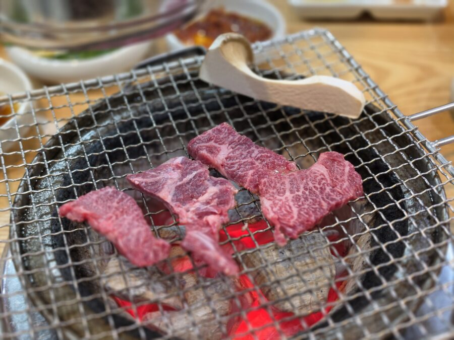 [경북/경주] 의곡숯불 - 가성비 한우 숯불 소금구이 뭉티기 경주 한우 맛집 6, 경주 의곡숯불 고기굽기 scaled