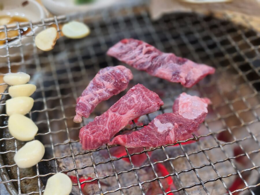 [경북/경주] 의곡숯불 - 가성비 한우 숯불 소금구이 뭉티기 경주 한우 맛집 7, 경주 의곡숯불 고기클로즈업 scaled